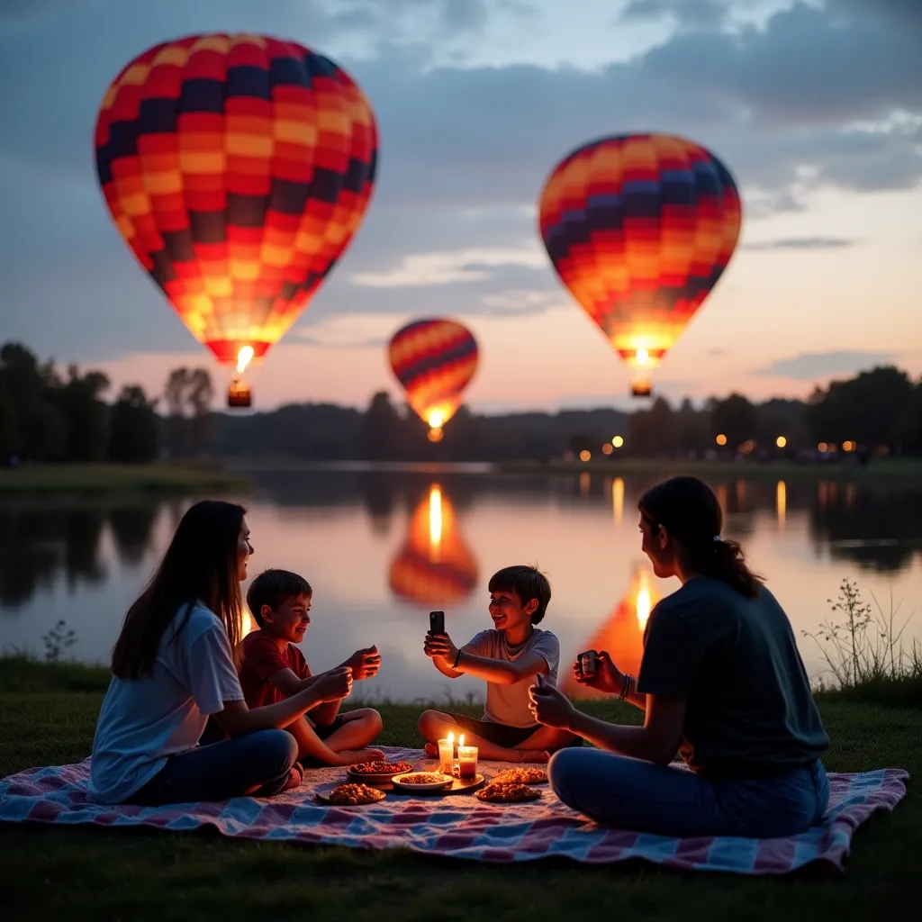 Bunte Ballons für romantische Heißluftballonfahrten in der Schweiz.